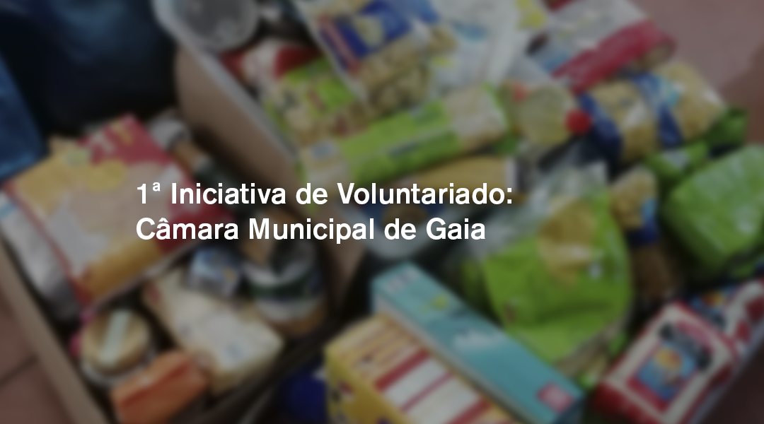 1.º Iniciativa de Voluntariado: Câmara Municipal de Gaia